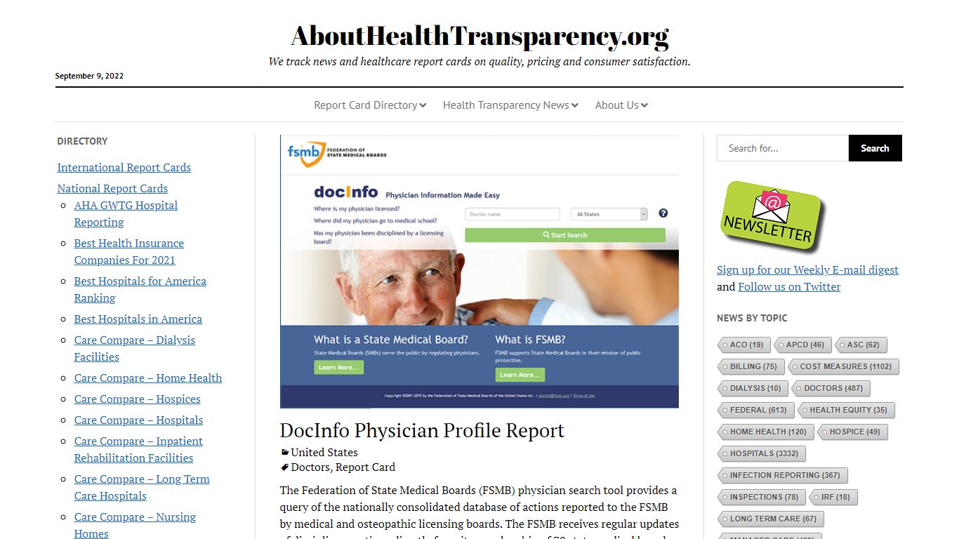 DocInfo Physician Profile Report – AboutHealthTransparency.org